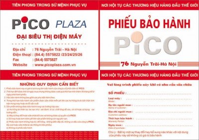 Phiếu bảo hành Pico